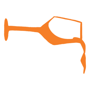 Alcohol Icon Orange Wine Glass