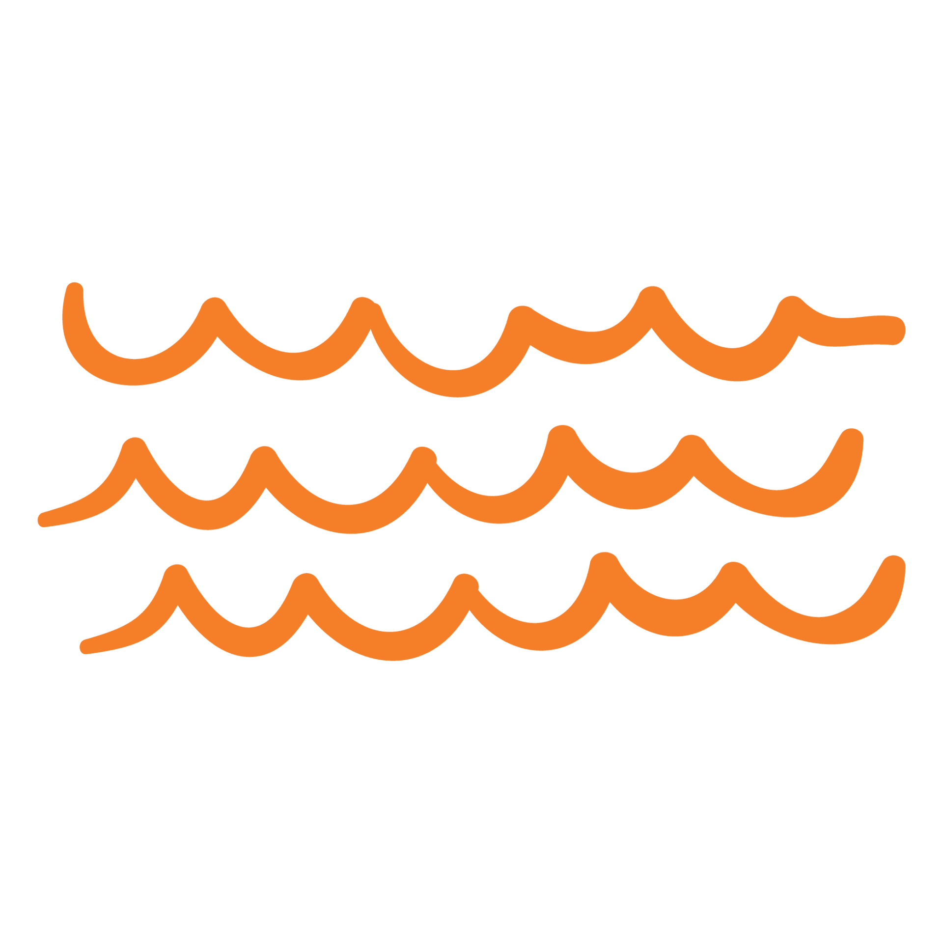 Drowning Icon Orange Water