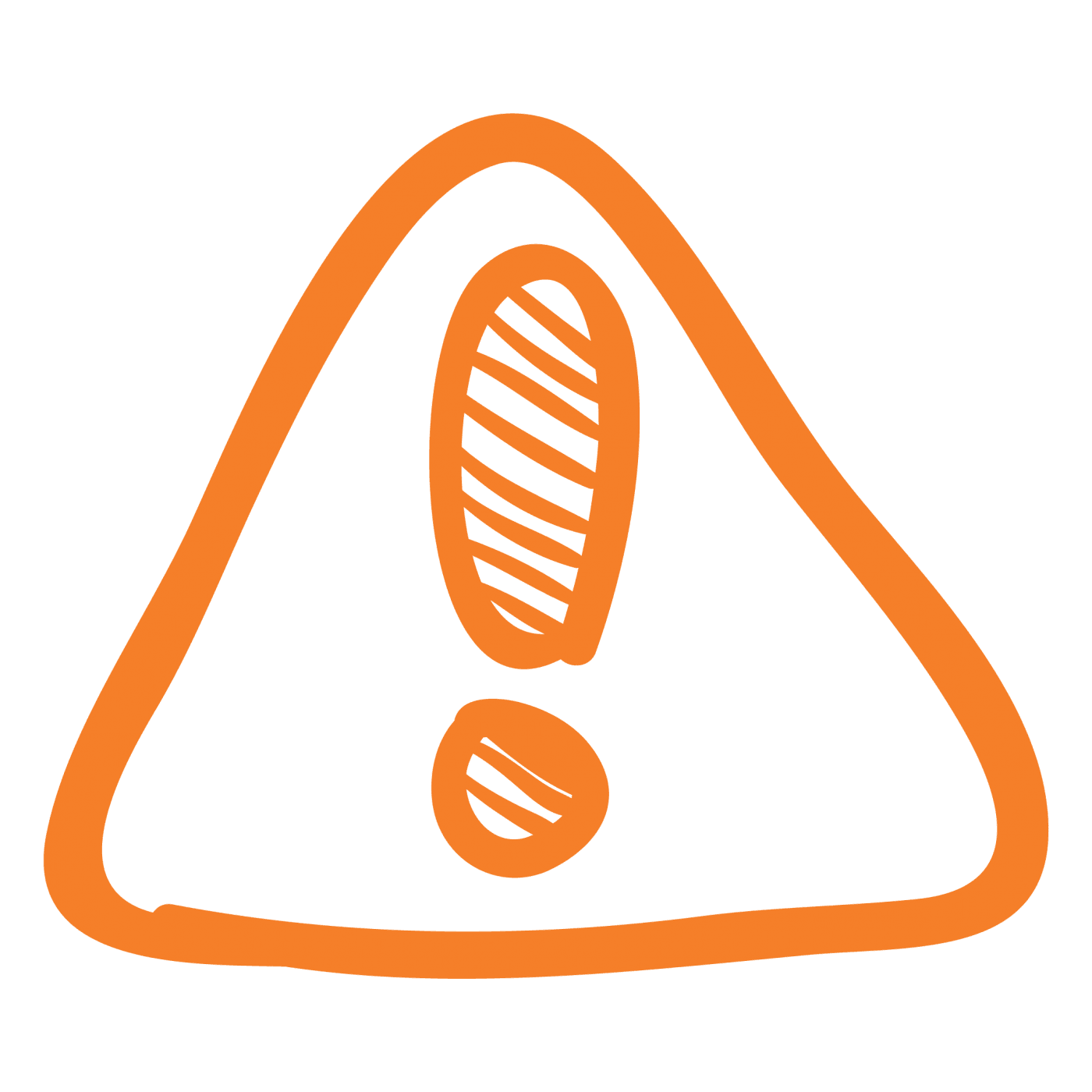 Injury Topics Icon Orange Warning Symbol