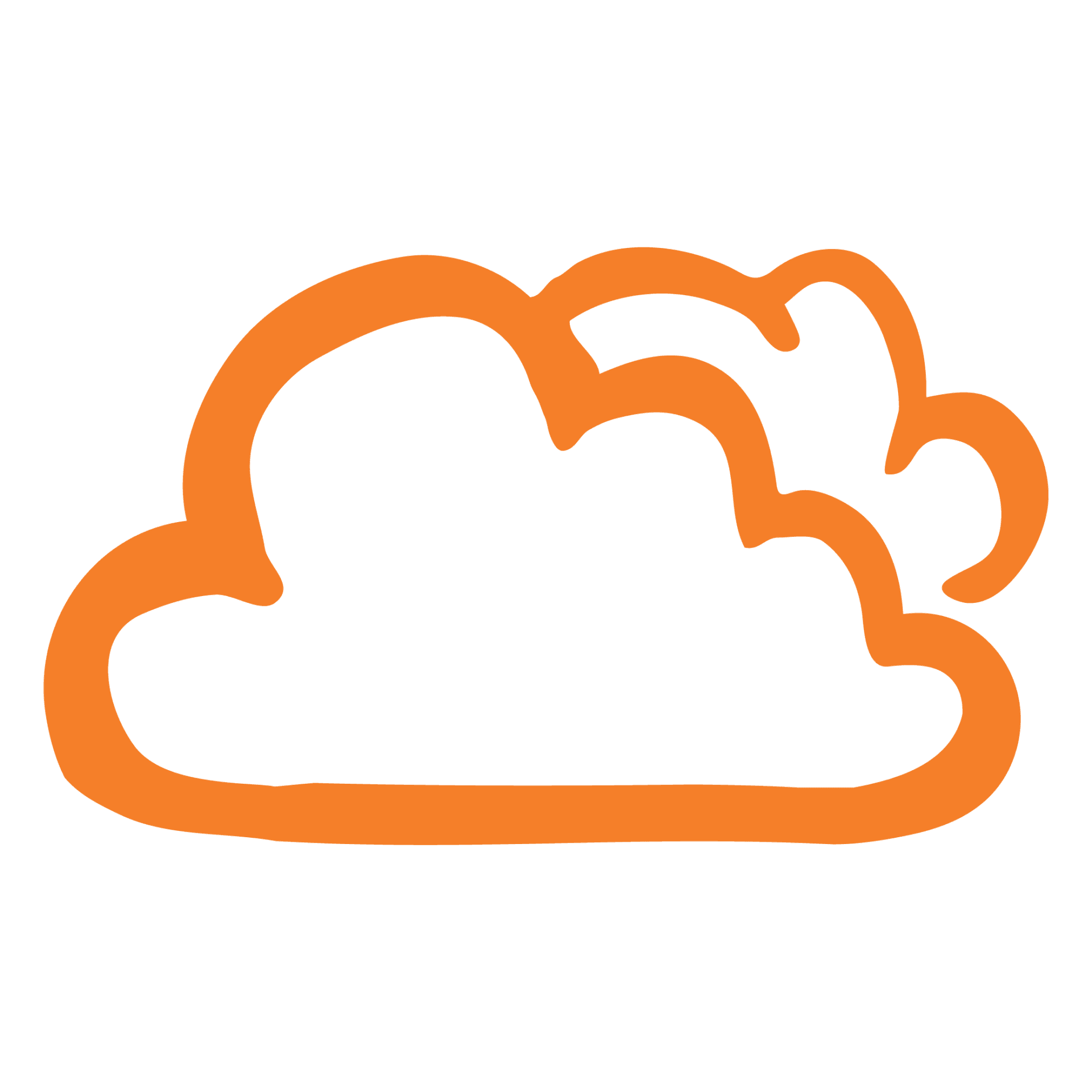 Self Harm Icon Orange Cloud