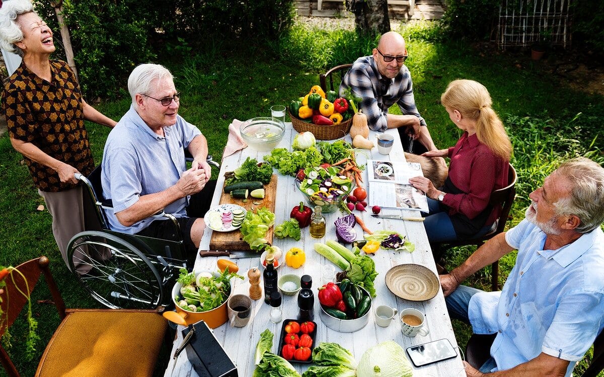 Older Adults Dinner Outdoor