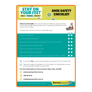 Shoe Safety Checklist